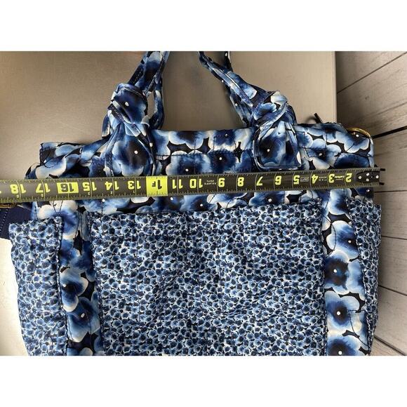 MARC BY MARC JACOBS Bright Blue Baby Travel Weekender Shopper Tote Bag Floral - Picture 9 of 10